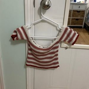 Over the shoulder crop top